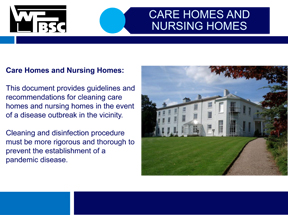 Cleaning Care Homes & Nursing Homes