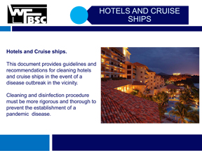 Cleaning Hotels and Cruise Ships