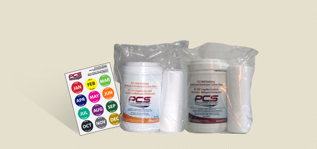 PCS Oxidizing Disinfectant/Disinfectant Cleaner Wipes  