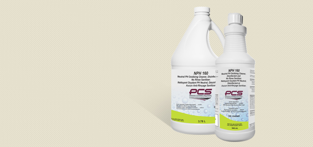 NPH 160 Neutral PH Oxidizing Cleaner, Disinfectant and  No Rinse Sanitizer.