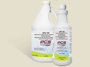 NPH 160 Neutral PH Oxidizing Cleaner, Disinfectant and No Rinse Sanitizer.